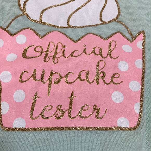 Carter's Just one You T-shirt Girls 18M 18 Months Mint Green Official Cupcake - Picture 4 of 5